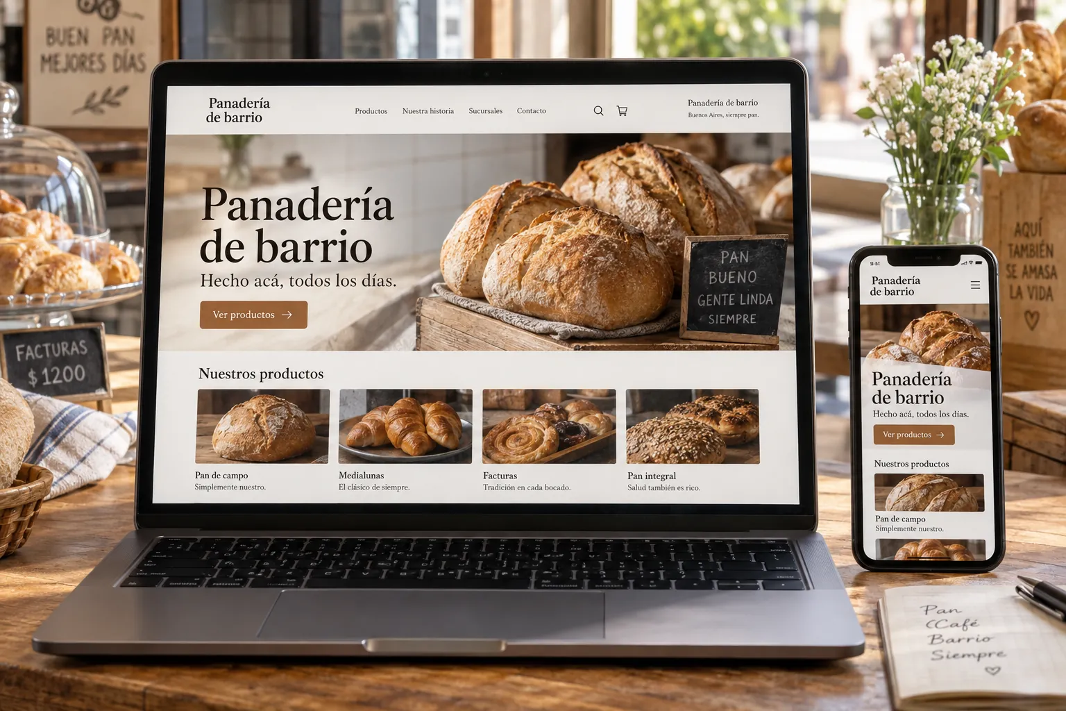 Ejemplo ilustrativo: Página web profesional